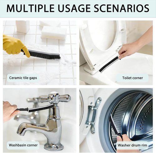 Crevice Cleaning Brush Set - Hard Bristle Gap Scrubber Tools for Bathroom Grout & Window Tracks | 12-Pack Home Essentials