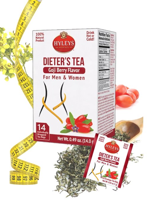 Hyleys Dieter's Tea with Goji Berry Flavor - 14 Tea Bags - Slimming Weight Loss Detox Cleanse Tea (24 Pack - 336 Tea Bags Total)