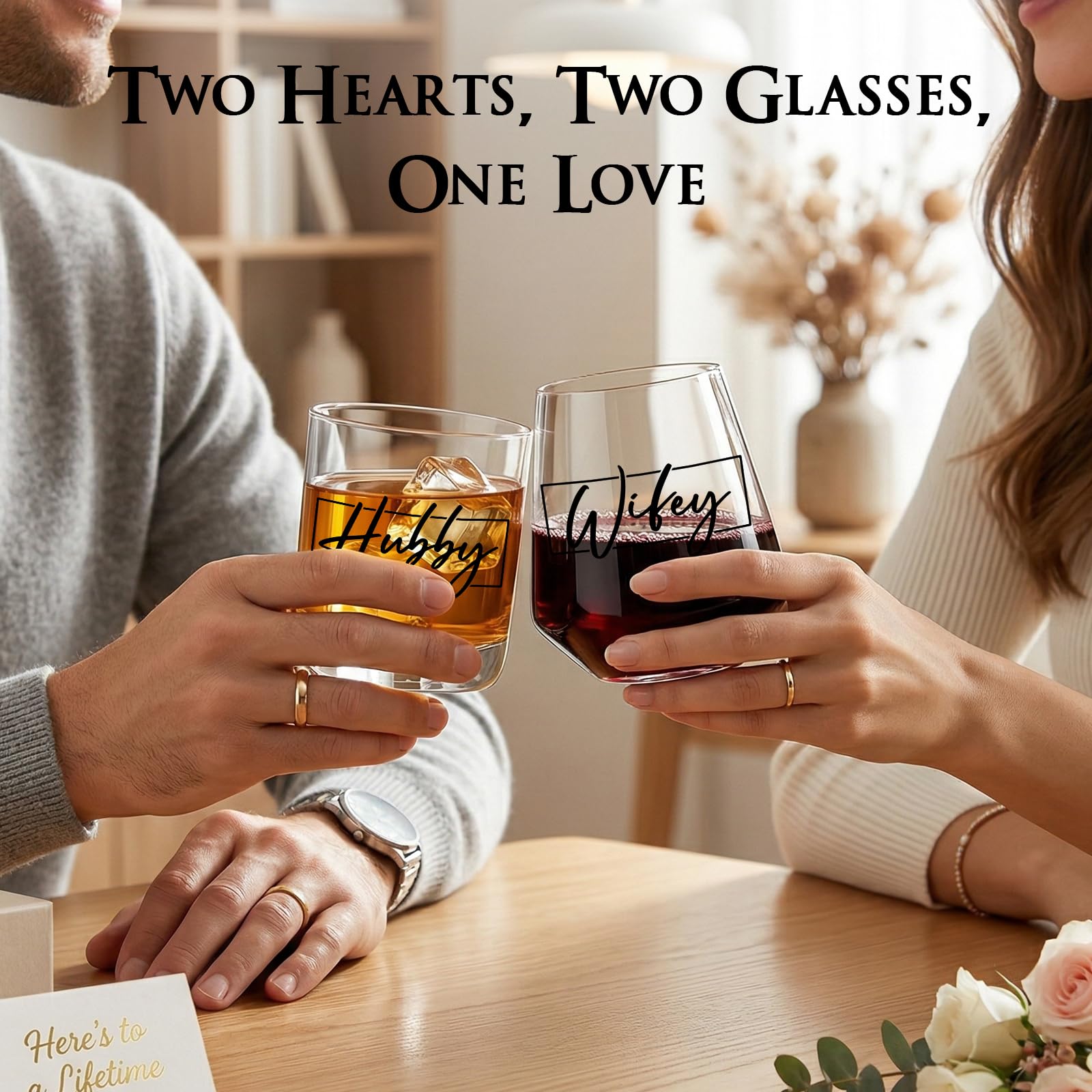 Wedding Gifts for Newlywed 2026, Unique Engagement Wedding Gifts for Newlywed Mr and Mrs Him and Her, Novel Couple Wishes for Couples