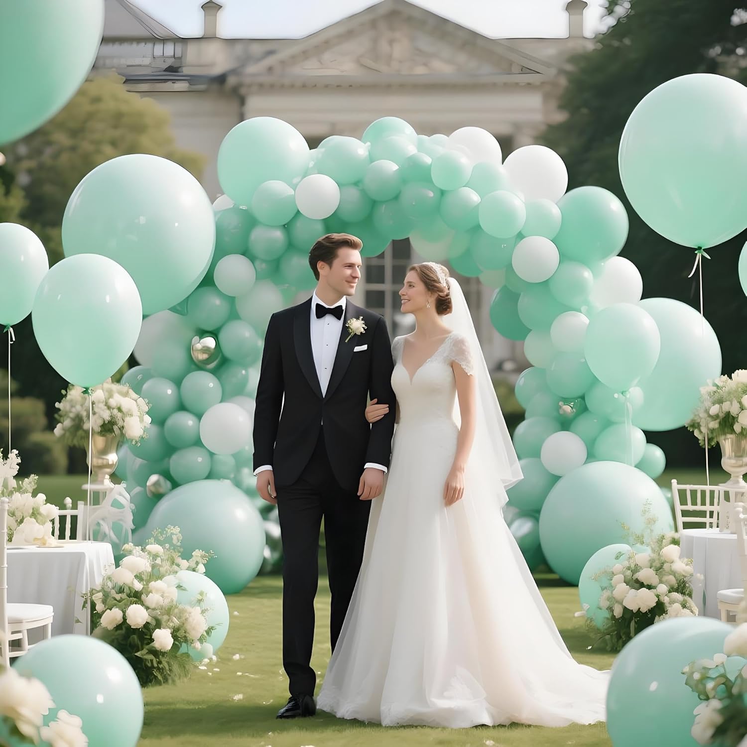 Pastel Green Latex Balloons by [Brand Name] - 110pcs 12 Inch Ideal for Birthday Parties, Baby Showers & Weddings