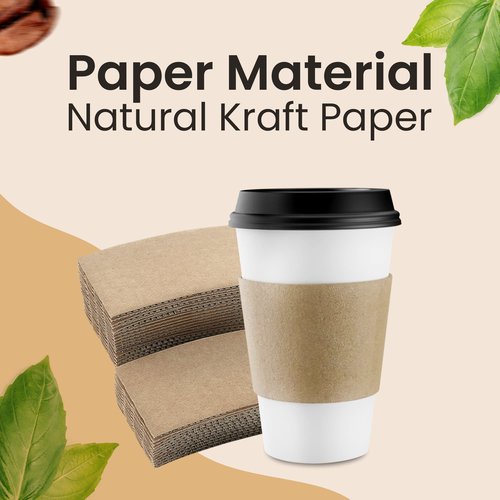 Homelance Sleeves Coffee 200 Pcs – Corrugated Brown Kraft Paper Cups Sleeves Fit 12oz, 16oz, 20oz, 22oz & 24oz Cups – Recyclable & Disposable – Perfect for Hot Drinks in Cafes & Offices (PACK OF 200)