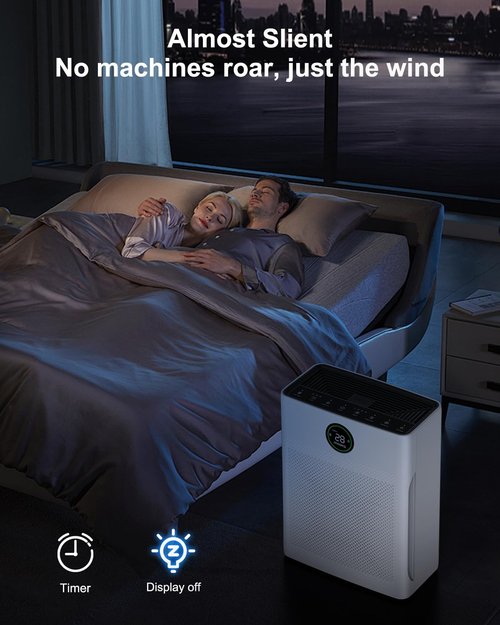 Mooka Genuine Mode PR1 Air Purifier Replacement Filter, H13 True HEPA Air Purifiers for Home Large Room up to 2200sq.ft, with Washable Pre Filter, Removes Pollen Dander Smoke Pet Hair Dust