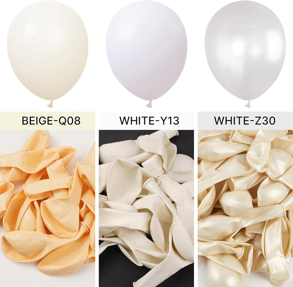 PartyWoo White Balloons - 100 Pcs 12 Inch Latex Helium Pastel White Balloons for Events & Celebrations