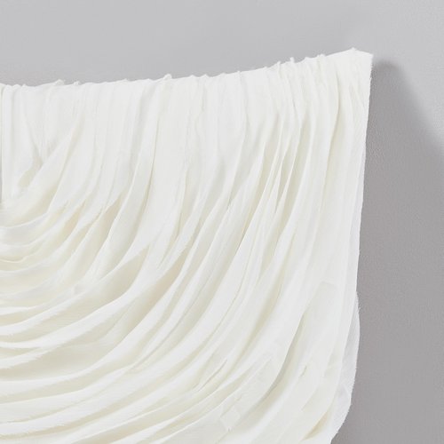 Lush Decor x Chuks Collins Veils Decorative Pillow Cover Single 20" W x 20" L Cream - 20x20 Pillow Cover - Ruffle Pillow - Textured Throw Pillows for Bed, Couch or Chair - Luxury Home Decor