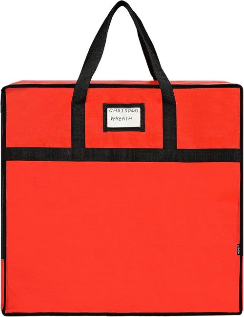 HOMEST Wreath Storage Organizer - Durable Zipper Bag with Reinforced Handles | 30" Dust & Pest Protection