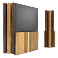 Cutting Board Book Set with Stand for Kitchen 3-Piece Acacia Wood Cutting Board Set That Looks Like Books for Vegetables, Cheese, Bread & Meat, Decorative Chopping Board Gift Set