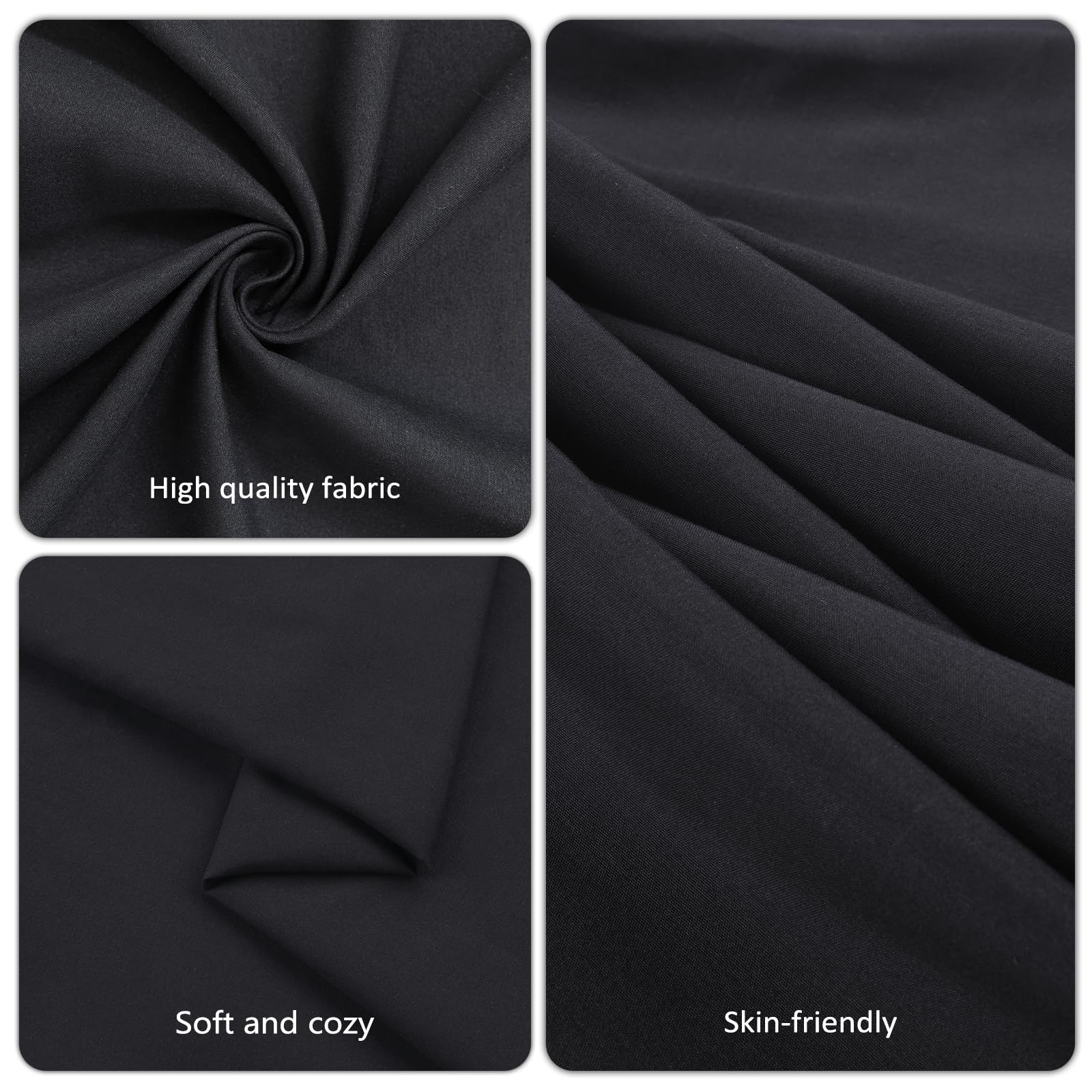 pepmily 12 Pack Black Round Tablecloths 90 Inch Table Table Cloth, Wrinkle Resistant Washable Polyester Fabric Table Cloth Round Table Cover for Dining Banquet Wedding Party