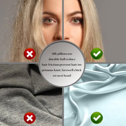 Mulberry Silk Pillowcase - Soft & Breathable for Hair and Skin | Standard 20" x 26" - Haze Blue