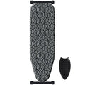 caius Ironing Board, Compact and Space Saver Full Size Ironing Board, Extra Wide Ironing Area with Extra Thick Heavy Duty Padded Cover, Stable Structure, Easy to Fold