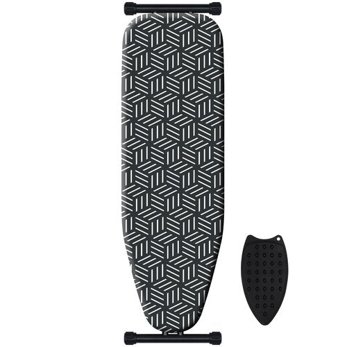 caius Ironing Board, Compact and Space Saver Full Size Ironing Board, Extra Wide Ironing Area with Extra Thick Heavy Duty Padded Cover, Stable Structure, Easy to Fold