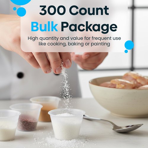 [300 Count - 1 oz.] Perfect Stix Disposable Graduated Plastic Medicine Cups - For Mixed Pills, Medication Measuring, Resin Mixing, Mouthwash