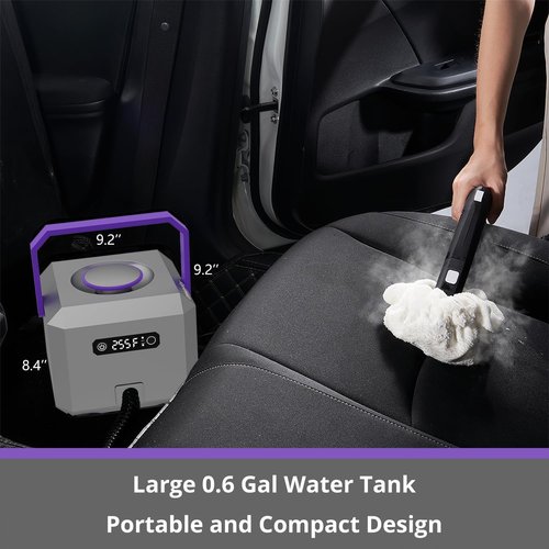 Canister Steam Cleaner - 50-Second Heat-Up, 0.6 Gal Tank, 1650W Power | 21-Piece Kit for Versatile Cleaning
