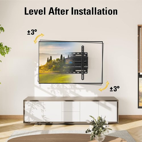 Mounting Dream Full Motion TV Mount for 32-65 Inch TVs - Includes Slim Fixed Wall Mount for 42-84 Inch TVs