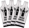 [UPGRADED PROTECTION] 4 Set (8 pcs) Reusable Wine Bags for Travel, Wine Travel Protector, Bottle Travel Sleeve Case For Airplane, Car, Cruise, TRIPLE Protection Luggage Leak-Proof Safety Impact Resist