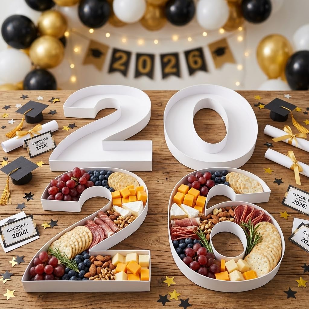 15" Fillable Cardboard Number Charcuterie Board Tray Paper Mache Sweet Cupcake Birthday Box (2026)