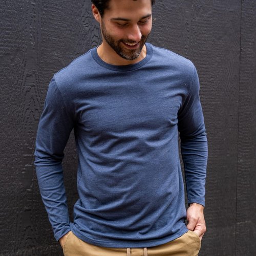 Fresh Clean Threads Men's Long Sleeve T-Shirt - Soft, Pre-Shrunk Cotton Blend | Classic Fit Tee