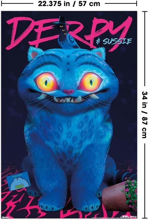 Netflix KPop Demon Hunters Wall Poster - Derpy & Sussie Design, Unframed 34L x 22.4W