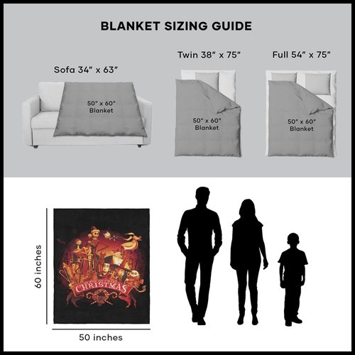Northwest Nightmare Before Christmas Silk Touch Throw Blanket, 50" x 60", Forever Haunted