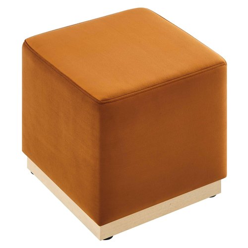 Modway 17" Square Performance Velvet Upholstered Upholstered Ottoman