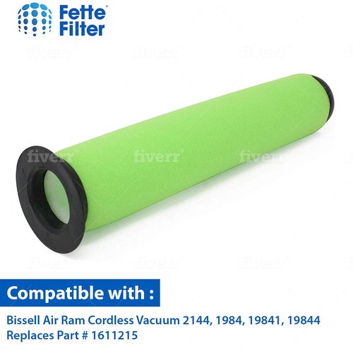 Fette Filter - Vacuum Filter Compatible with Bissell AirRam. Compare to Part # 1611215 (Pack of 2)