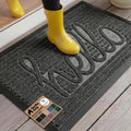 GORILLA GRIP Waterproof All-Season WeatherMAX Doormat - Natural Rubber, Stain & Fade Resistant, 29x17, Charcoal