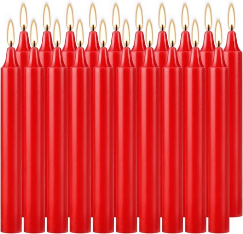 Howemon Red Candles - Set of 40 Unscented 4" Mini Taper Candles for Witchcraft & Rituals | Perfect for Altar & Decorations