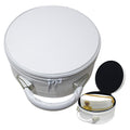 UK EMPIRE GROUP Premium Masonic Crown Cap Case Leather – Freemason Hat Storage Carrying Box, Blue (Plain) White (Plain)