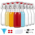 keigocare 8 Set, 8 OZ Swing Top Glass Bottles - Vanilla Extract Bottles Flip Top Beer Brewing Bottles with Stopper for Syrup Bottle,Kombucha,Mead Kefir,Extract,Juice,Tea,Wine - Airtight Cap Lids
