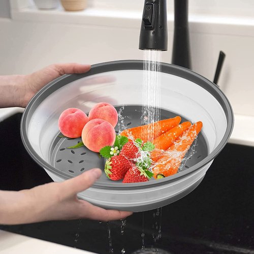 12“ Large Microwave Splatter Cover & Silicone Mat,12 Inchs Vented Collapsible Guard dish Plate lid & Round Kitchen mat for food