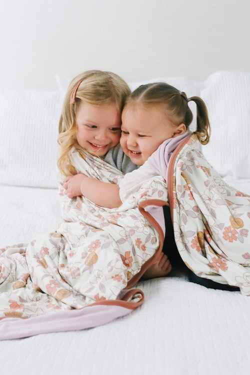 Copper Pearl Jumbo 3-Layer Baby Blanket: Soft Baby Quilts for Boys and Girls | Breathable, Cozy, Toddler Blanket | Baby Quilt for Newborns | 46x46 Premium Polyester/Rayon | Ferra