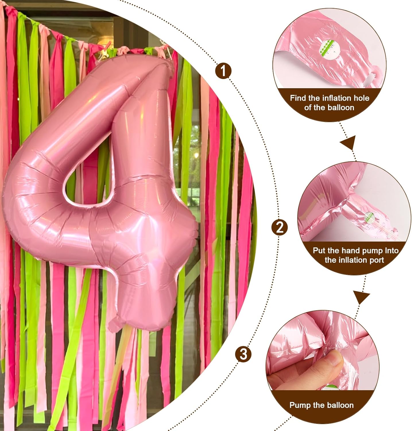Pearl Pink Huge Number 30 Balloon - 40 Inch Birthday Decoration for 30th Anniversary Celebrations
