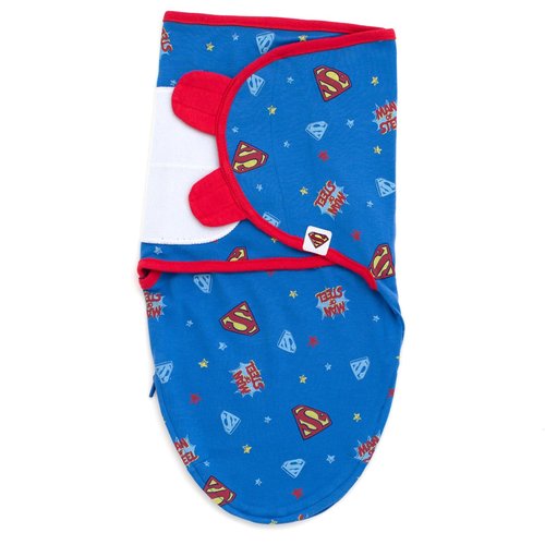 DC Comics Justice League Batman Superman The Flash Newborn Baby Boys 3 Pack Swaddle Sacks Gray/Blue White 6-9 Months
