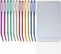 Yasdyri Yarn Needles Aluminum Tapestry Needle with Storage Box for Crochet Large Eye Weaving Needle 12 PCS