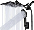 Skiennix 10” Rain Shower Head - High Pressure Handheld Spray Combo with Adjustable Arm | Matte Black