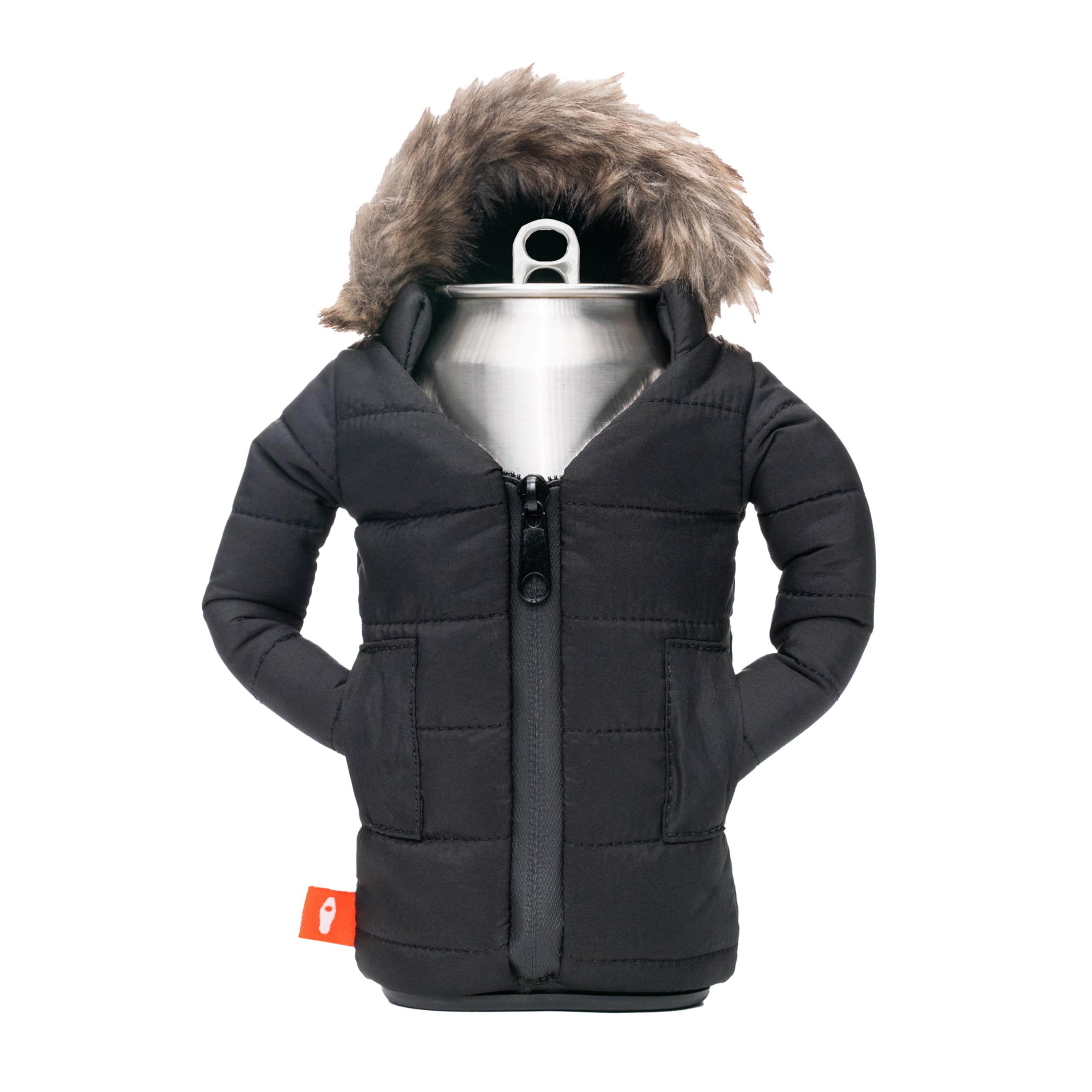 Puffin - The Pahka Parka - Insulated 12 oz Can Cooler I Beer Bottle & Soda Can Insulator, Keep Drinks and Beverages Cold - Black