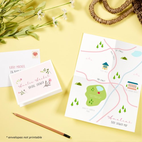 Avery Printable Quarter-Fold Greeting Cards, Envelopes Included, 4.25" x 5.5", Matte White, Inkjet Printer Compatible, 20 Blank Cards Total, Great for Product Branding, Marketing, and More (3266)