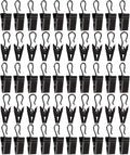 Skiennix 50pcs Stainless Steel Curtain Clip Hooks - Durable Bulldog Clips for Home Decor & Camping