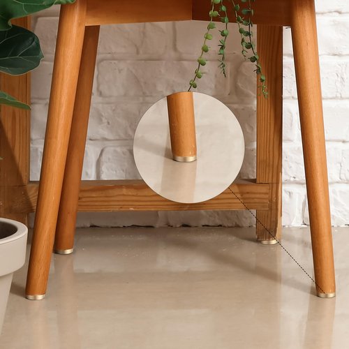 Yaocom 4 Pcs Brass Cutting Board Feet with Nonslip Pads 1. 18 x 0. 39 Inch Board Feet Legs with Silicone Rubber and Screws Kit for Kitchen Unfinished Cutting