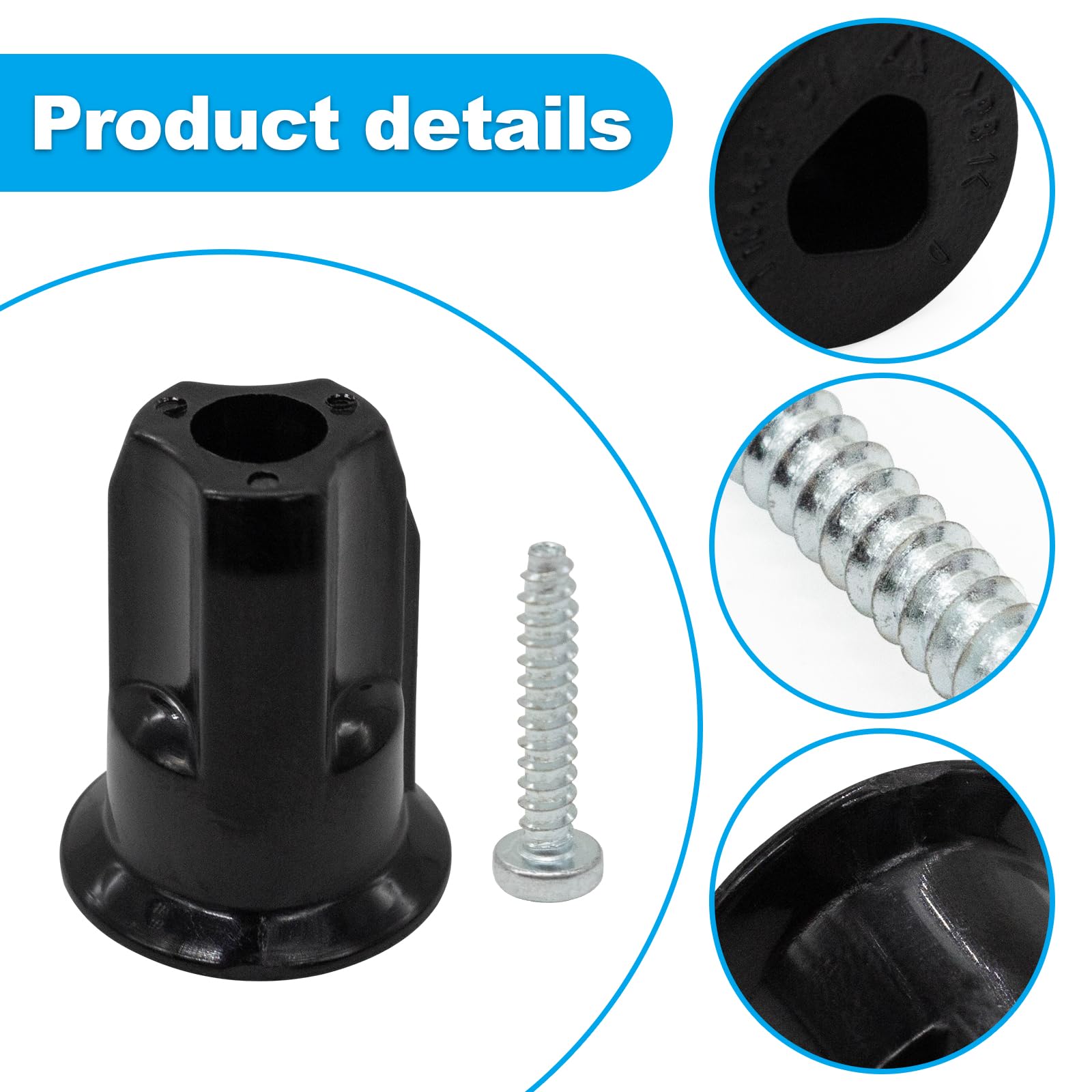 UP13 Big Ball Pair of Spindle to BRUSHBAR ADAPTORS + Screws Replacement for Dyson DC40 DC41 DC65