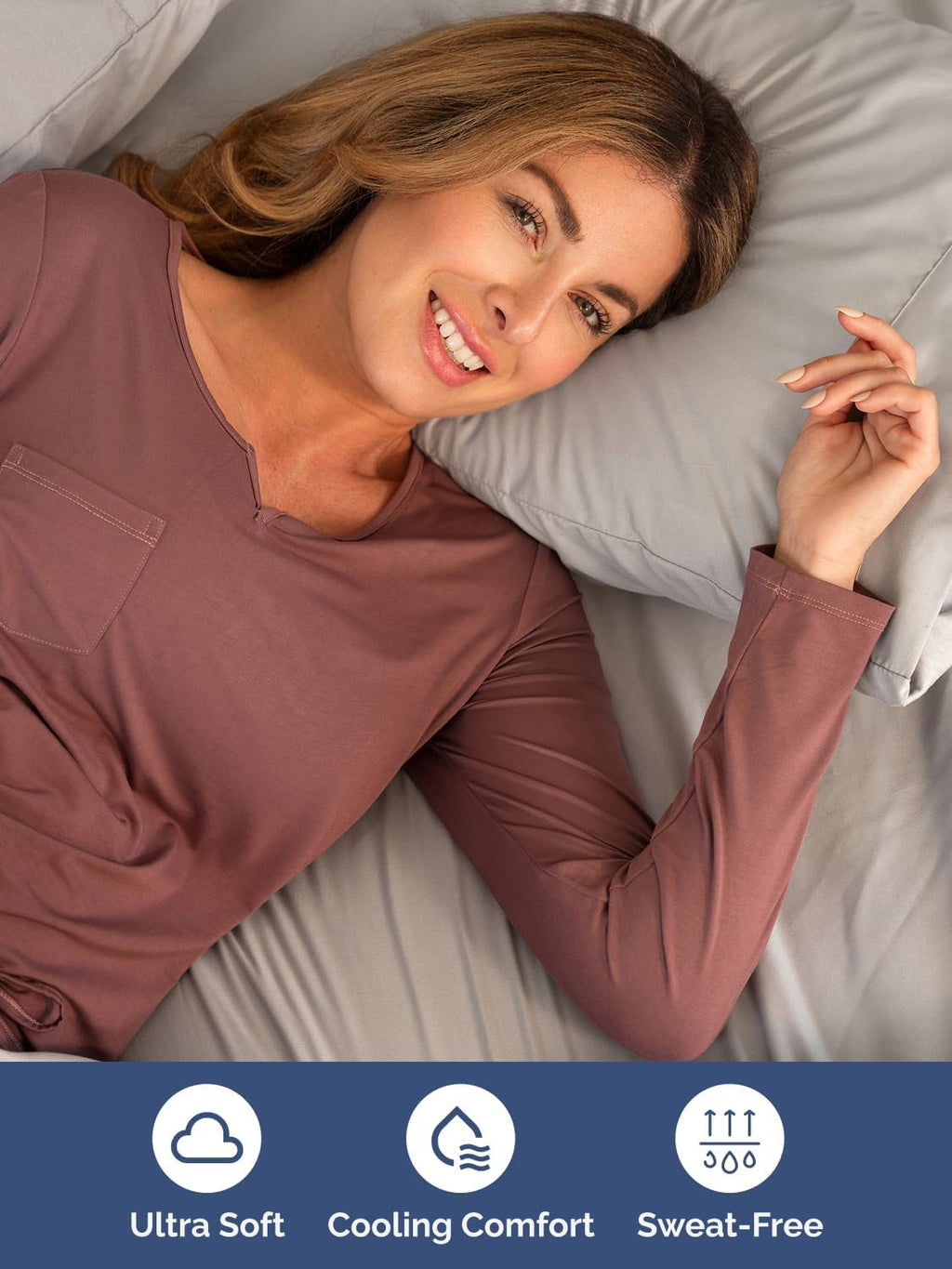 Skiennix Extra Deep Cal King Sheet Set - 6 Piece Breathable Cooling Bedding - Soft Wrinkle-Free Light Grey