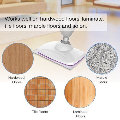 KEEPOW Steam Mop Pads Compatible with Light n Easy S3101 S7326 S3601 7688ANB 7688ANW 7618ANB 7618ANW Steam Cleaner(6 Pack)
