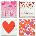 40Pcs Happy Valentines Day Napkins, Party Supplies Disposable Lunch Napkins with Red and Pink Love Heart Design for Valentines Parties, Weddings, Anniversaries, and Romantic Dinners