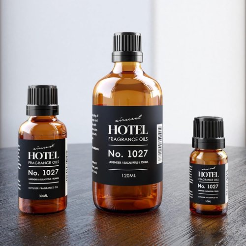 AirScent Hotel Diffuser Oil No. 1027 - Premium Zen-Inspired Fragrance Oil for Ultrasonic Diffusers | 10 mL Glass Bottle with Dropper