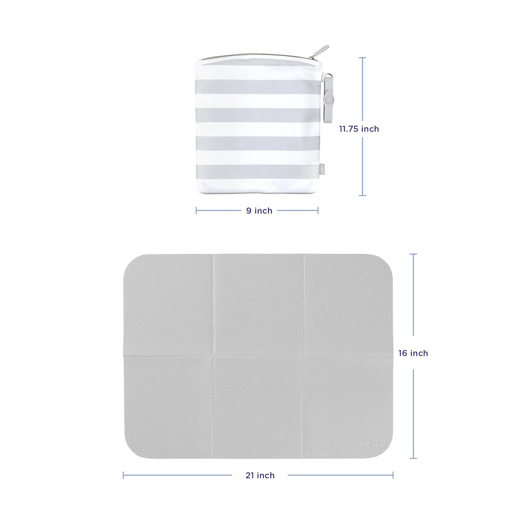 Ubbi Portable Changing Mat - Soft & Comfortable Diaper Bag Accessory for Newborns | Easy to Clean, Gray