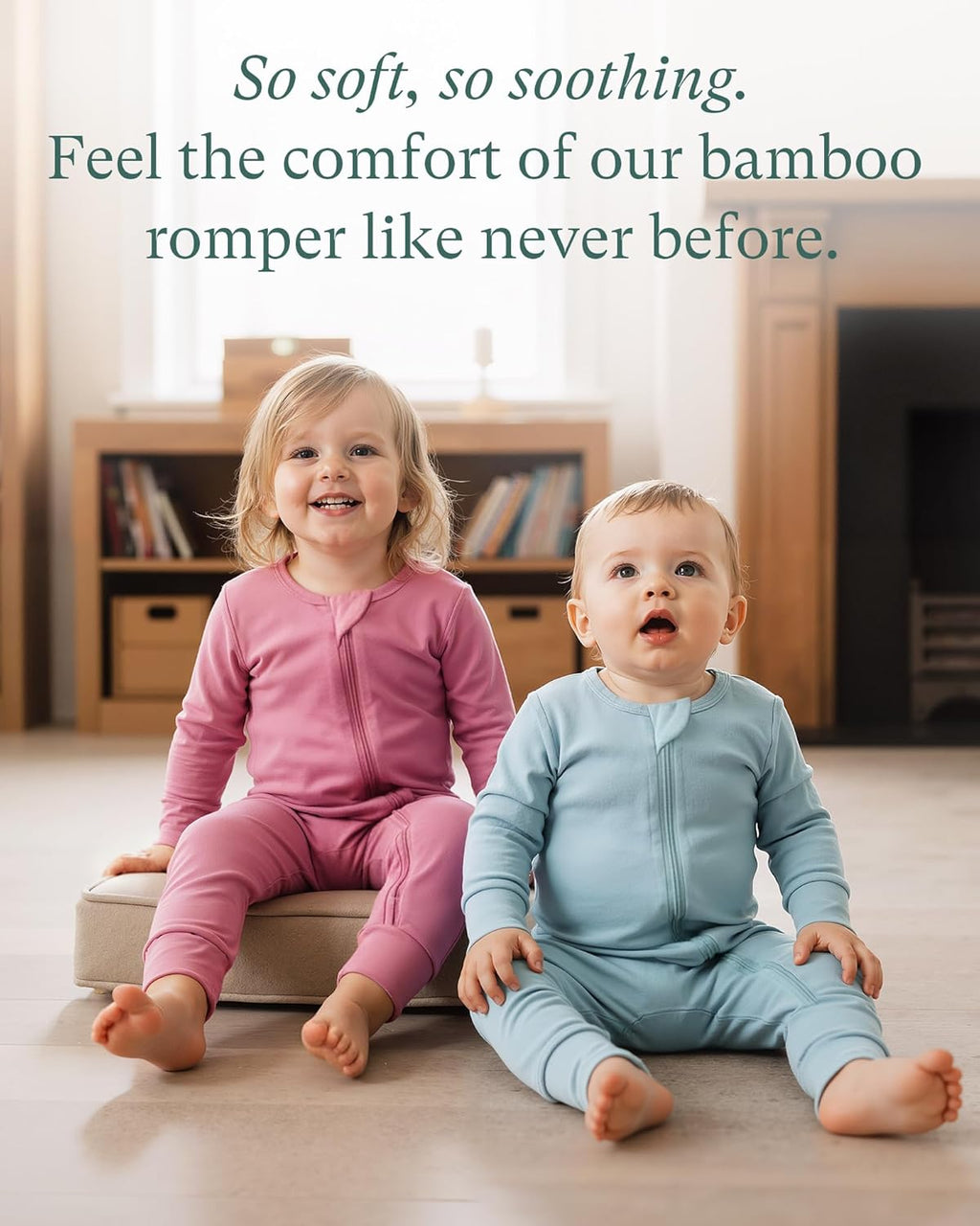 PurComfy Baby Long Sleeve Romper - Premium Soft Rayon 2-Way Zipper Pajamas for Boys & Girls