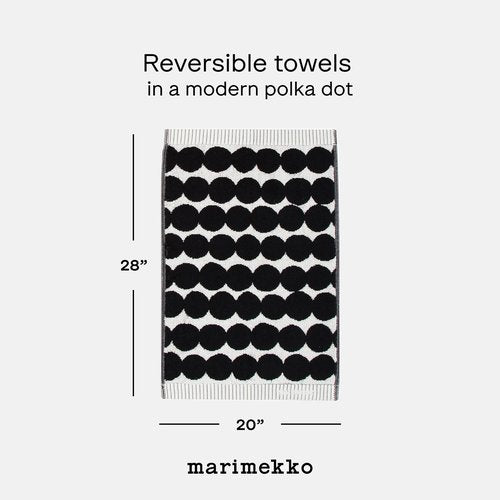 MARIMEKKO Räsymatto Terry Cotton Hand Towel – Polka Dot Patterned Hand Towels – 28 in x 20 in