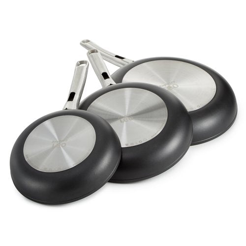 Berghoff Graphite Non-stick Ceramic Frying Pan/Skillet 10", Recycled Aluminum, Non-toxic Coating, Full Disk Bottom, Stir Fry Eggs Veggies Oven Bakeware, Oven-to-Table Cookware