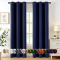 MIULEE Navy Blue Blackout Curtains - Thermal Insulated Room Darkening Drapes | 86 Inches Long, 2 Panels