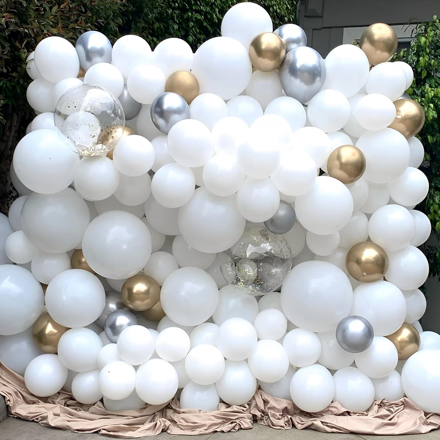 Voircoloria 110pcs Matte White Balloons - 12 Inch Latex Party Balloons for Weddings & Celebrations