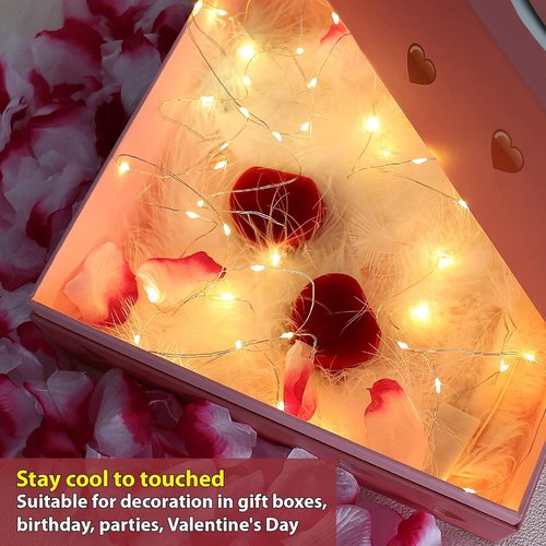 HXWEIYE Fairy Lights - 18 Pack Battery Operated 7ft 20LED Warm White Mini String Lights | Waterproof for Mason Jars, Indoor/Outdoor Decor